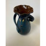 William Barron Barnstaple North Devon Slipware Art Pottery Vase Small Painted Chip ? 13.5cm High -
