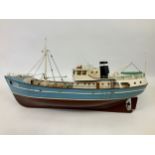 Nordkap 476 Large Model North Sea Fishing Trawler - 1970's - Needs Minor Restoration to Complete,