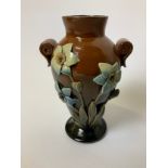 Rare Sprigged CH Brannam Barnstaple North Devon Slipware Art Pottery Vase by Fredric Brandon - Dated