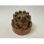 Victorian Copper Jelly Mould - 11cm Across x 9.5cm High