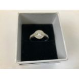 Halo Diamond Ring - Central Diamond Approx .50ct - Marked 750 - Size N