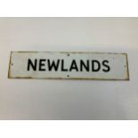 Enamel Sign - Newlands