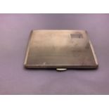 Silver Cigarette Case with Engine Turned Decoration and Vacant Cartouche - 157gms