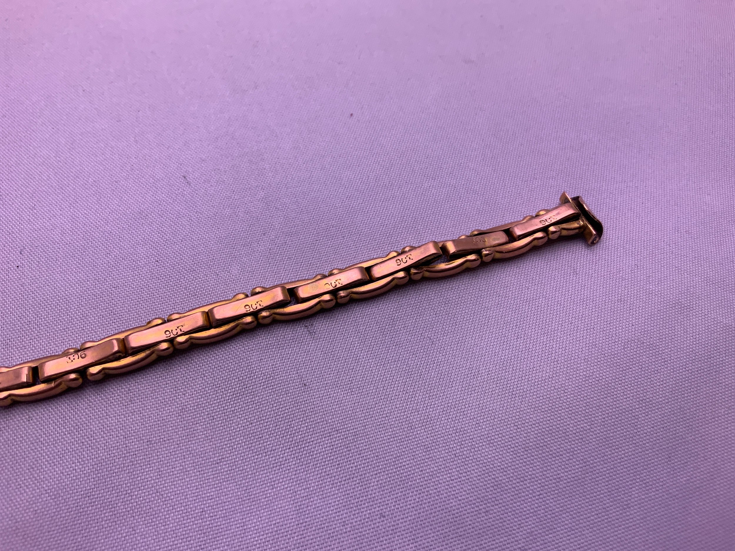 9ct Gold Watch Strap - 13cm - 6gms - Image 2 of 2