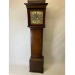 19th Century Oak Long Case Clock - Barnstaple Maker - 193cm H