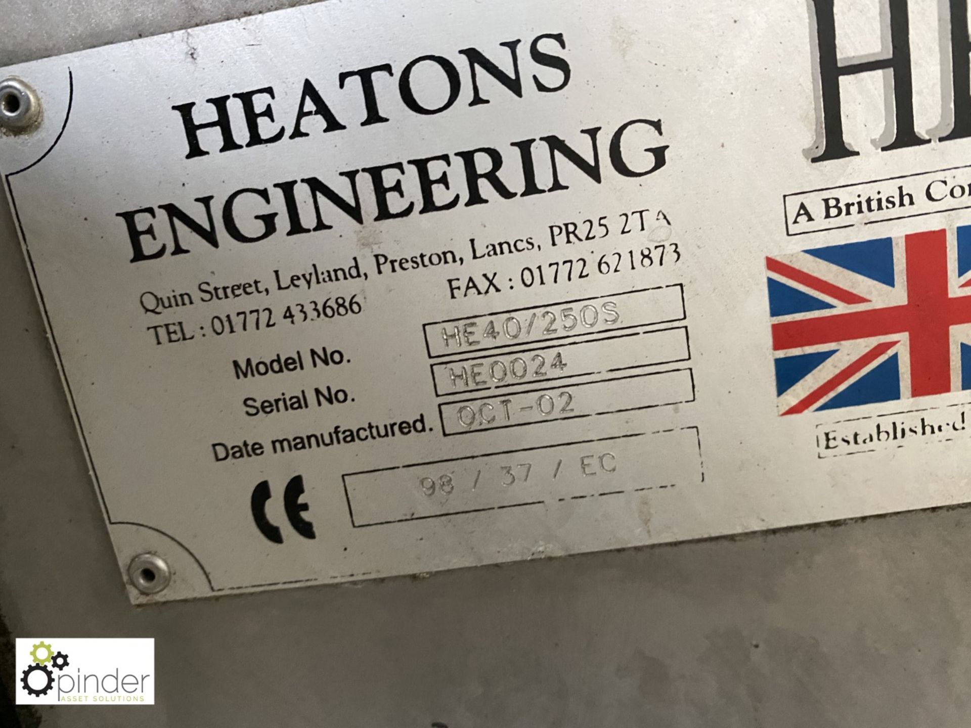 Heatons Engineering HE24/250S stainless steel Ingredient Blower (please note there is a lift out fee - Image 3 of 3