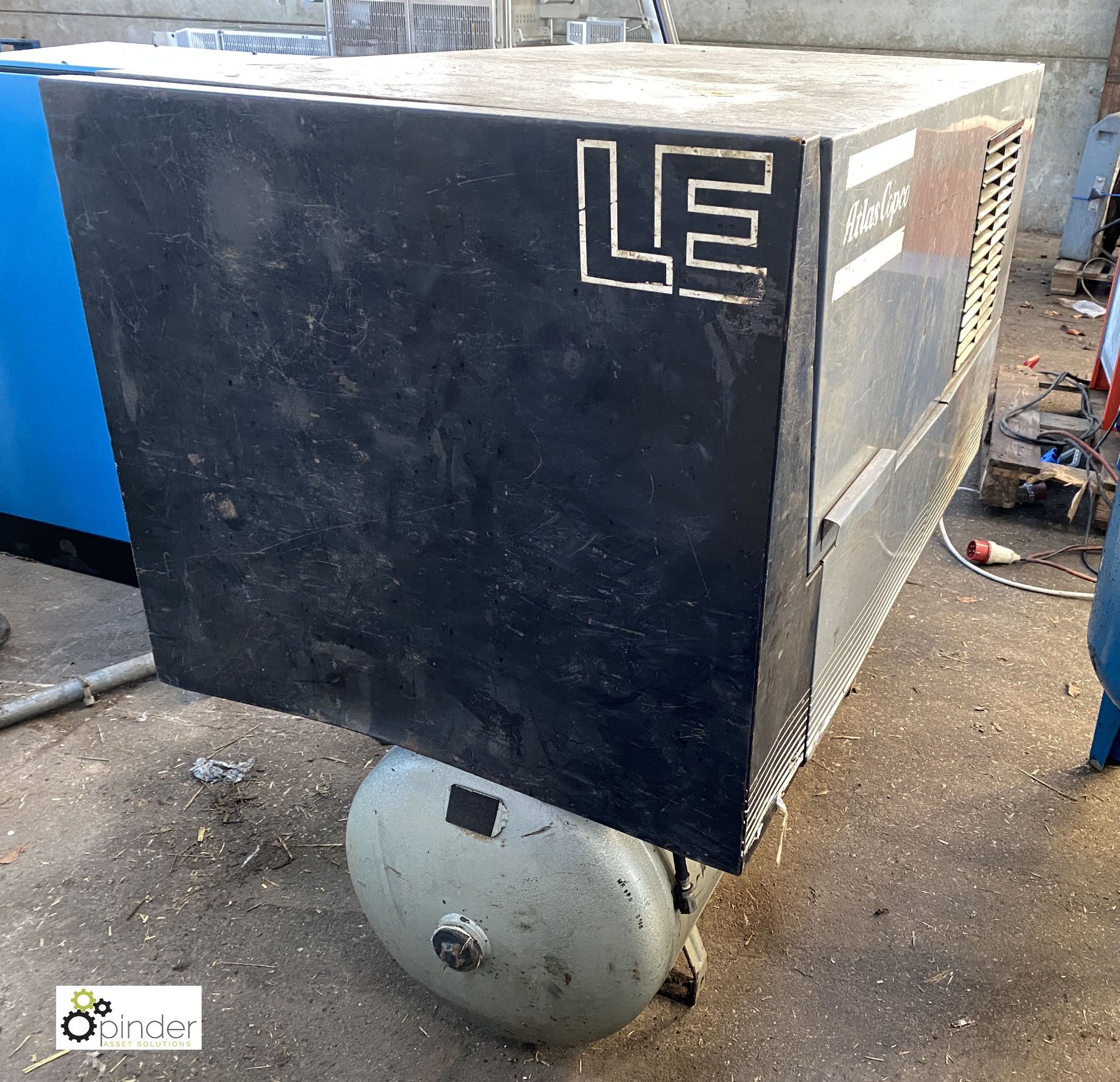 Atlas Copco LE9 receiver mounted Air Compressor, 10bar, 415volts, with insulated cabinet (please - Image 2 of 5