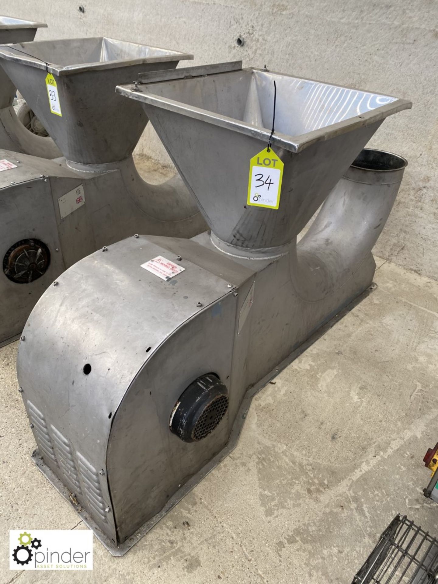 Heatons Engineering HE24/250S stainless steel Ingredient Blower (please note there is a lift out fee - Image 2 of 3