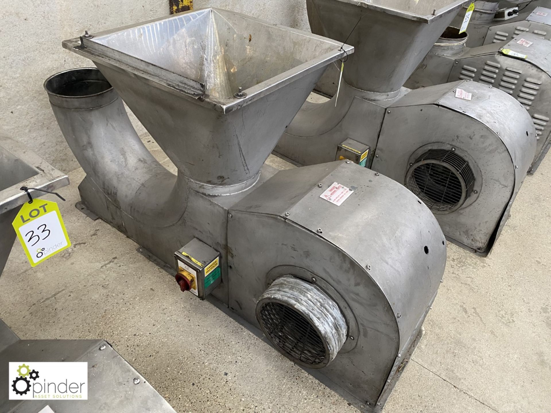 Heatons Engineering HE24/250S stainless steel Ingredient Blower (please note there is a lift out fee