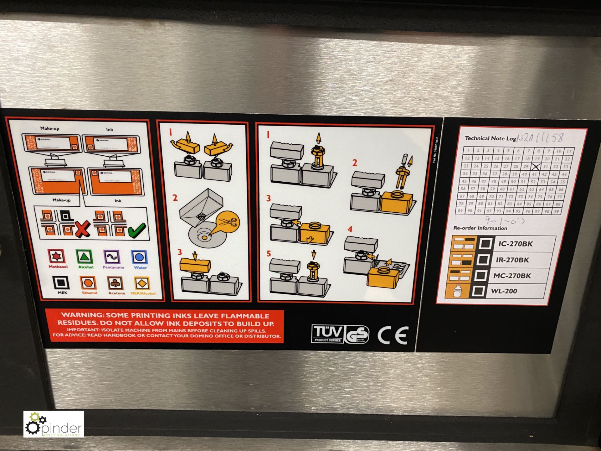 Domino A200 Inkjet Printer (LOCATION: Penistone) (please note there is a lift out fee of £10 plus - Image 4 of 6