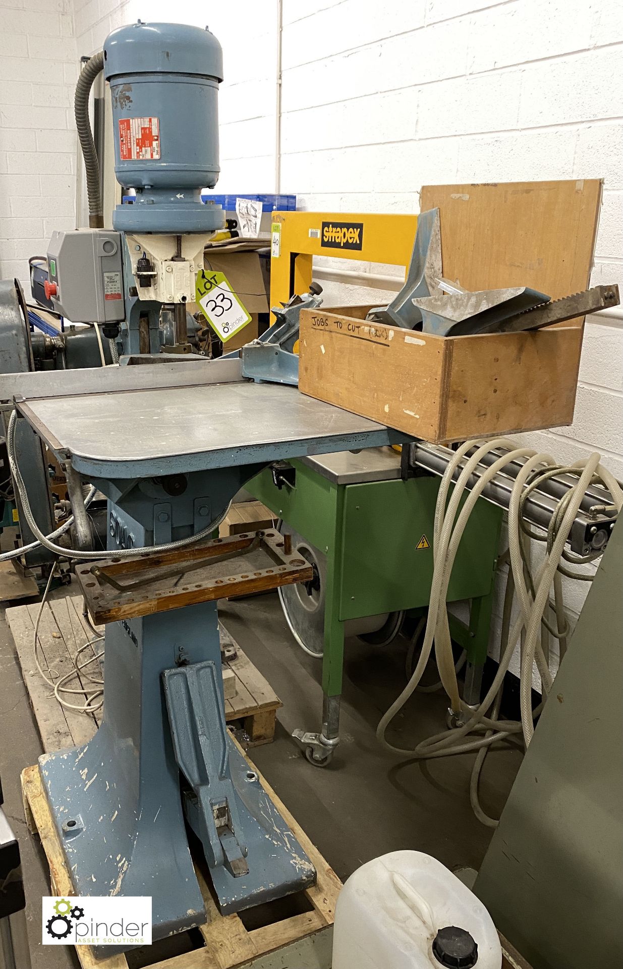 Soag SDM treadle operated single head Paper Drill, 415volts, serial number 2288 (LOCATION: