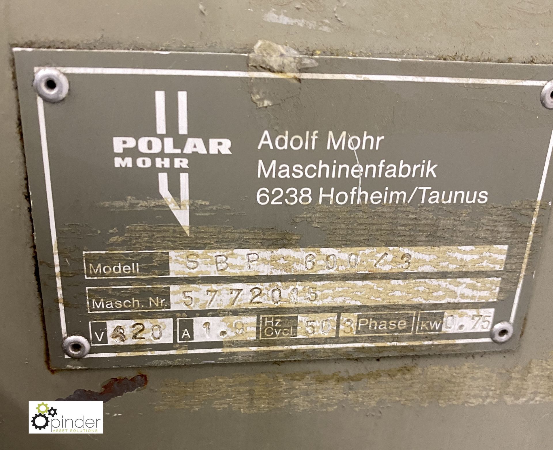 Polar Mohr SPB 600/3 Pile Lift, 415volts, serial number 5772015 (LOCATION: Penistone) (please note - Image 3 of 4