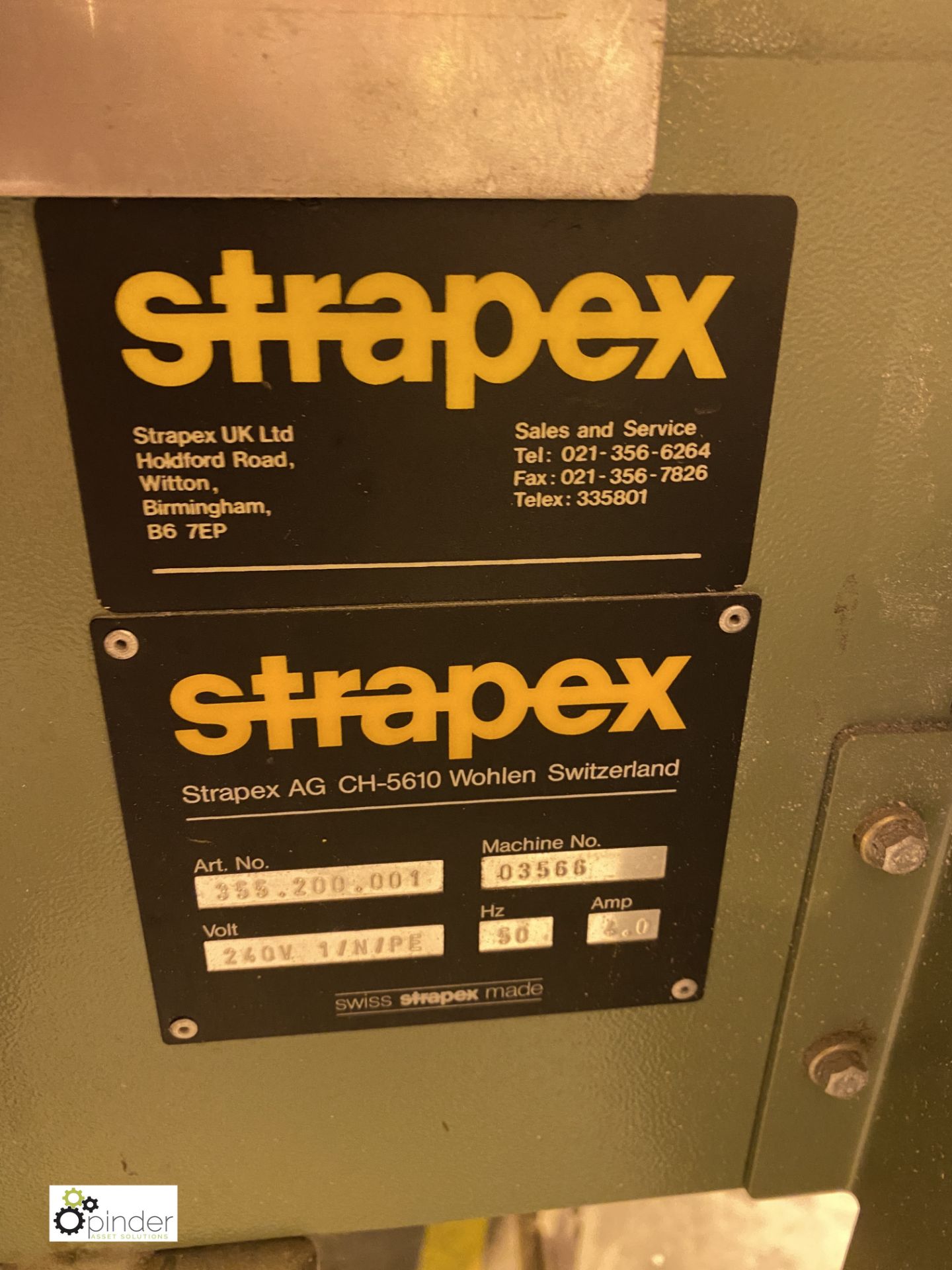 Strapex Solomax-HS Strapping Machine, 240volts (LOCATION: Wakefield) (please note there is a lift - Image 4 of 4