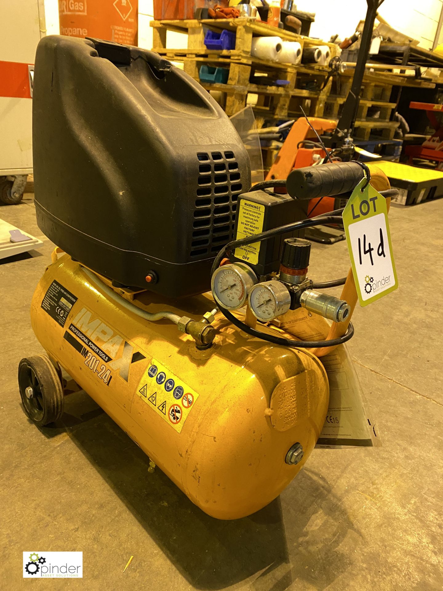 Impax IM201-24 portable receiver mounted Air Compressor (LOCATION: Wakefield) (please note there - Image 2 of 3