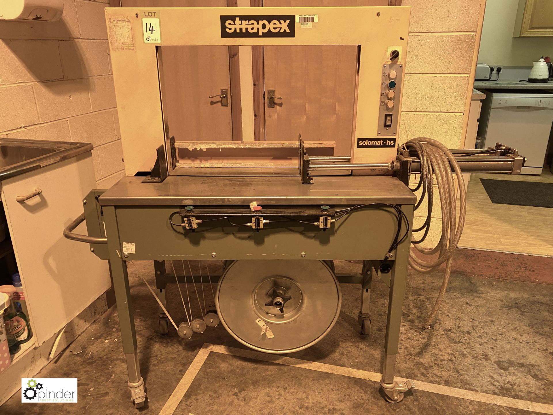 Strapex Solomax-HS Strapping Machine, 240volts (LOCATION: Wakefield) (please note there is a lift