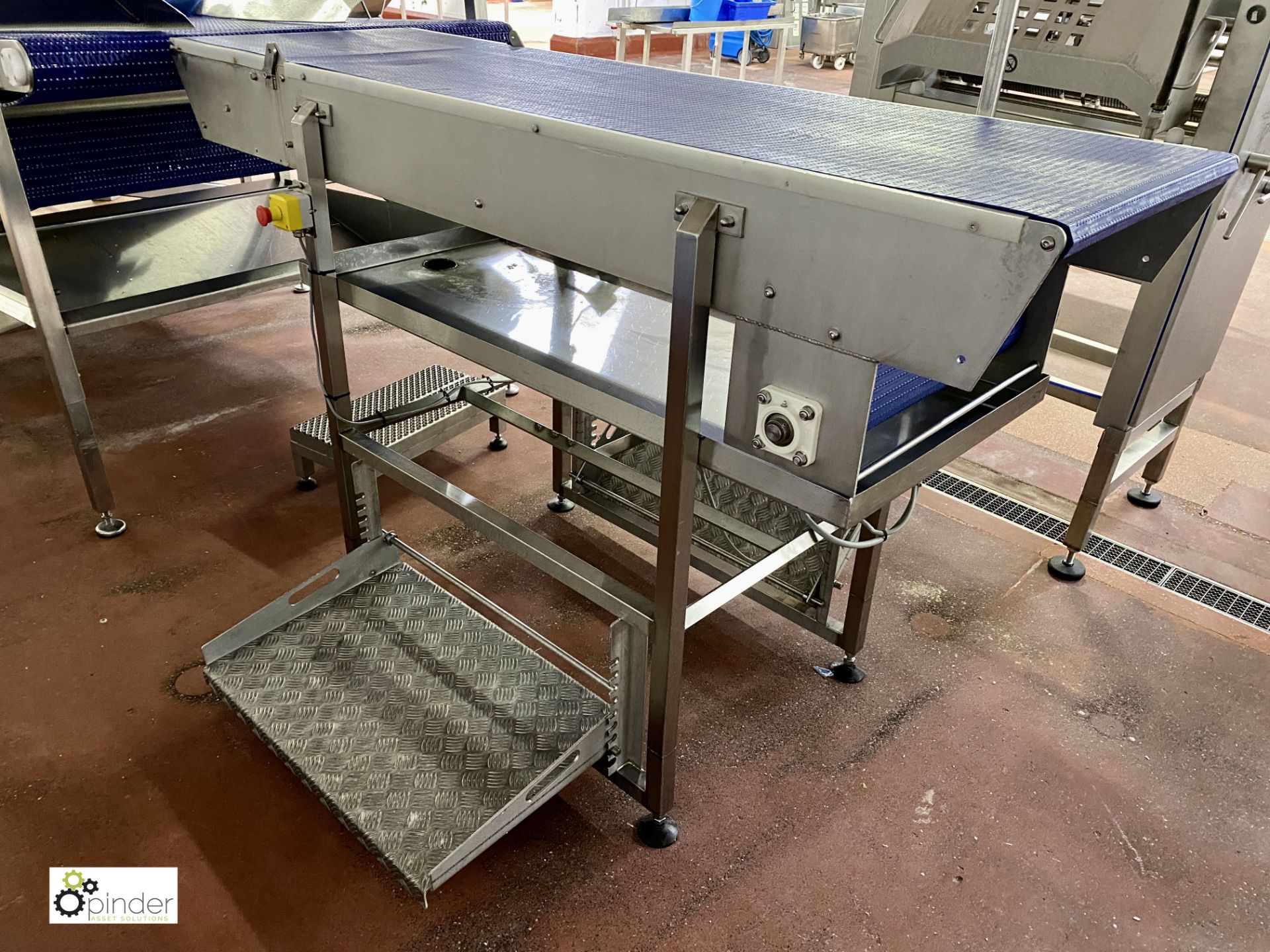 Stainless steel powered Final Inspection Conveyor, 2060mm x 600mm belt width [Please note this lot - Image 2 of 7