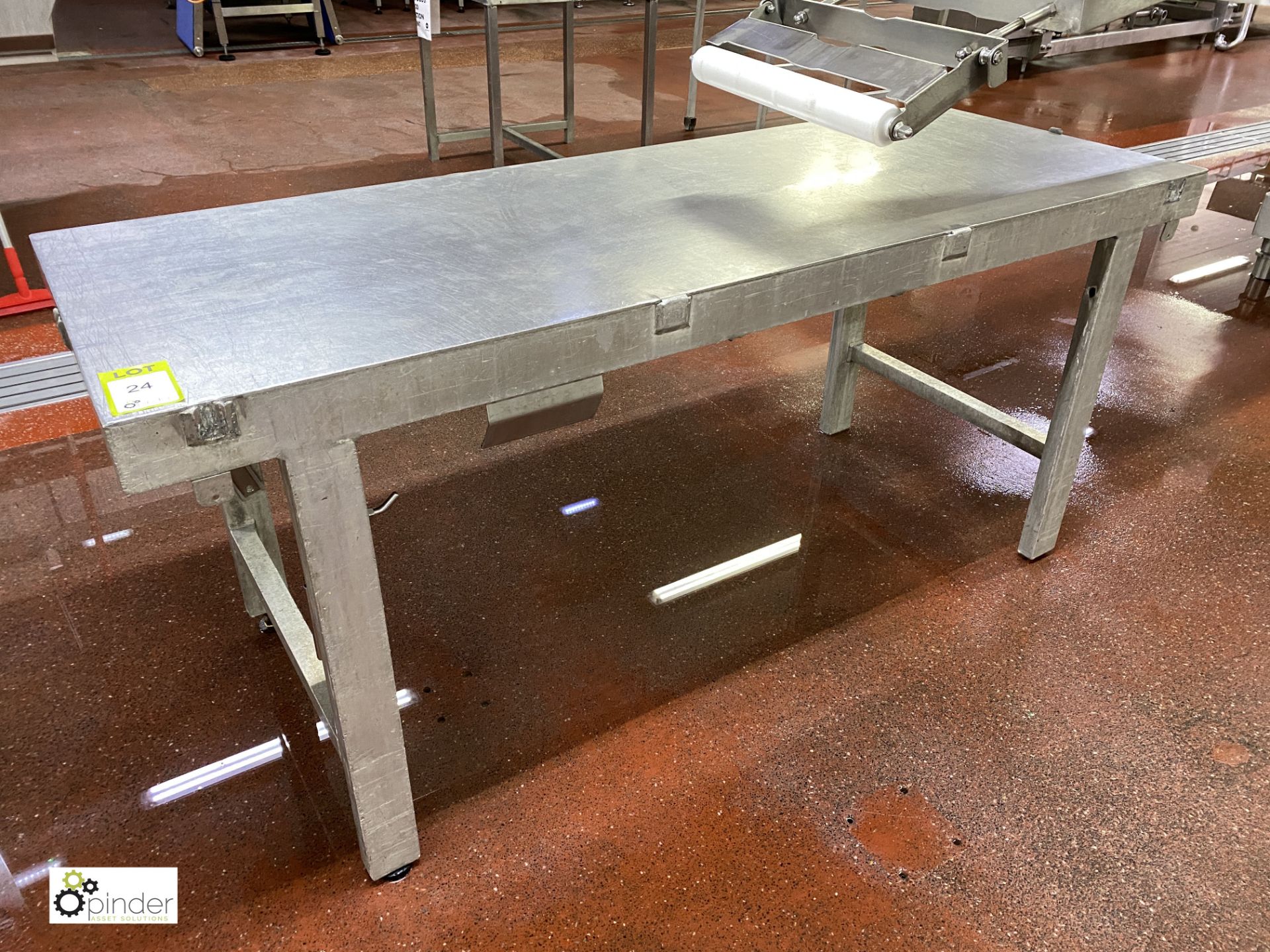 Stainless steel Table, 1820mm x 660mm x 790mm high (please note there is a lift out fee of £10 - Image 2 of 2