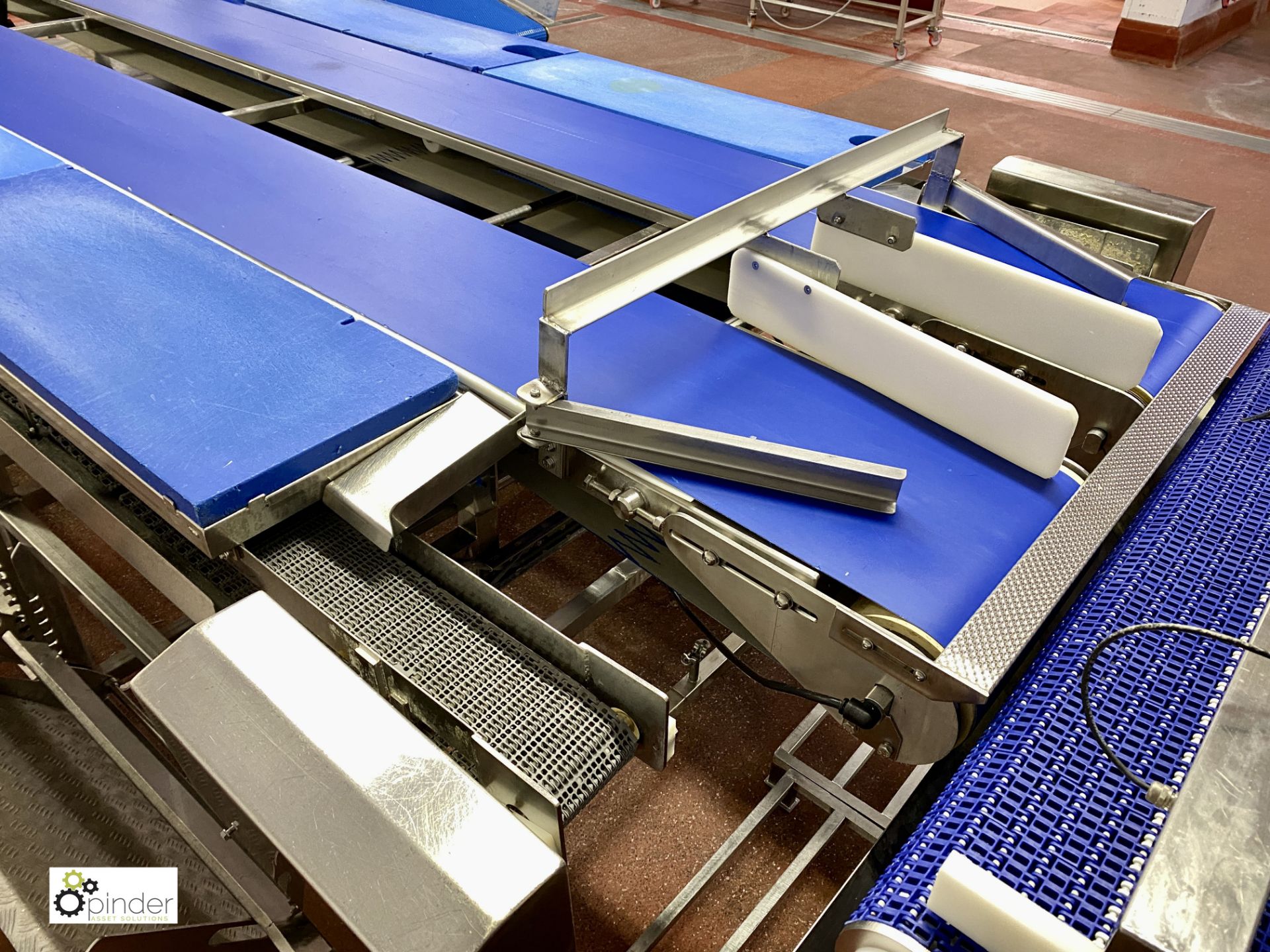 Twin lane manual Filleting Table, with 2 central conveyors 330mm wide x 4100mm long, 6 manual - Image 6 of 7