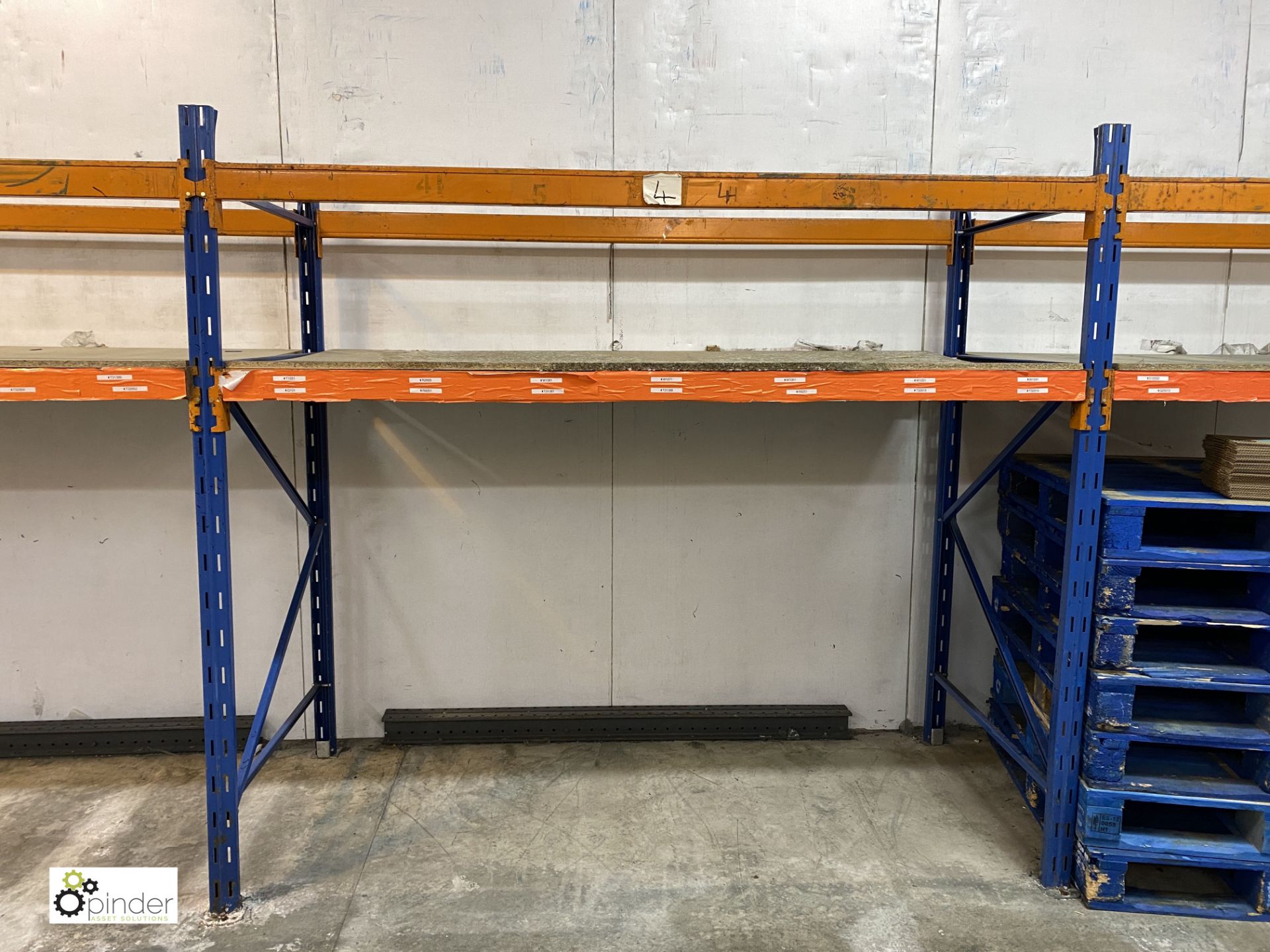 6 bays Pallet Packing, 7 uprights 2140mm x 1050mm and 24 beams 2250mm (please note there is a lift - Image 4 of 4