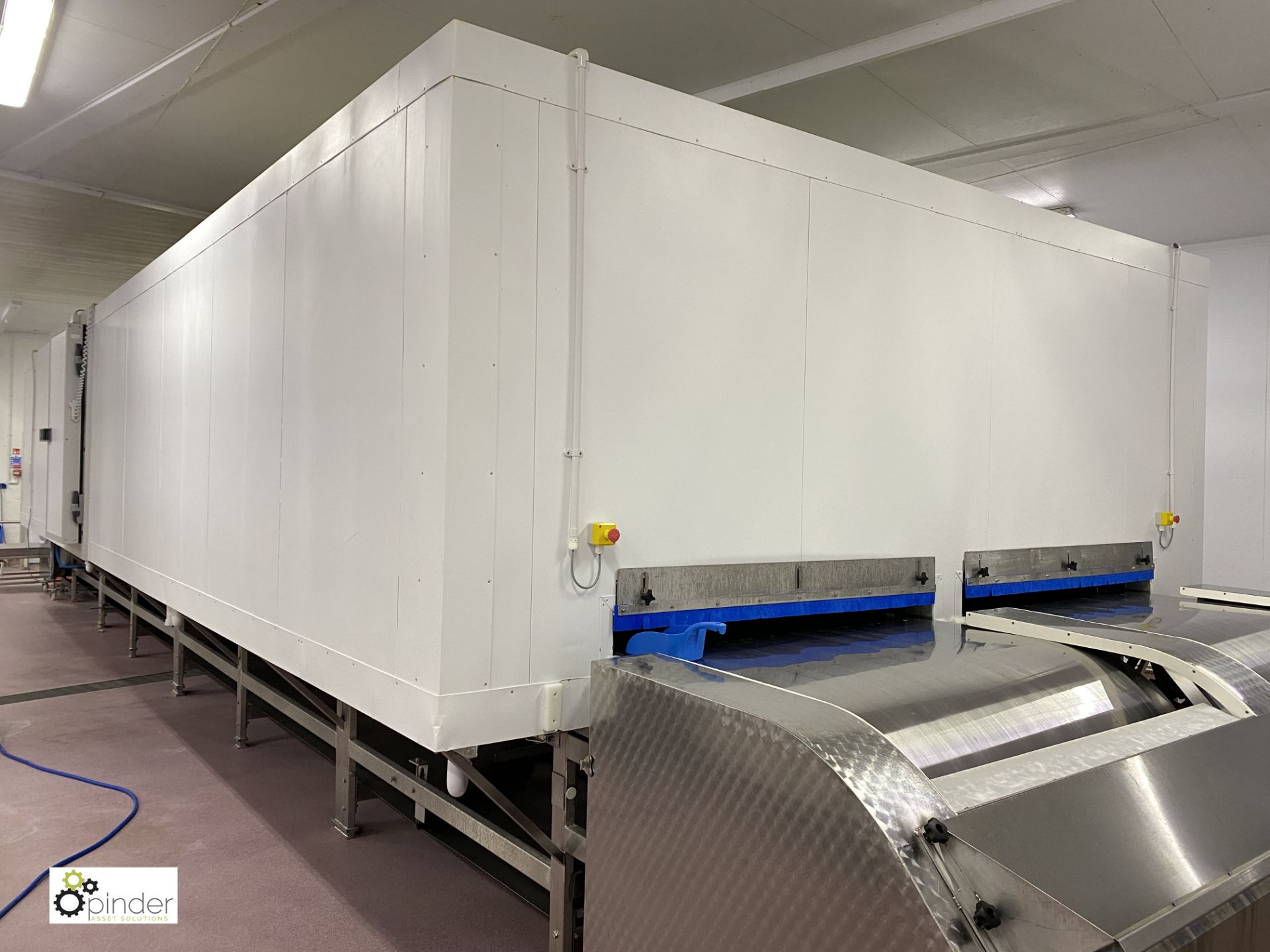 Torry twin lane Freezer comprising twin solid band stainless steel belts, 1500mm belt width, 11.3m - Image 14 of 42