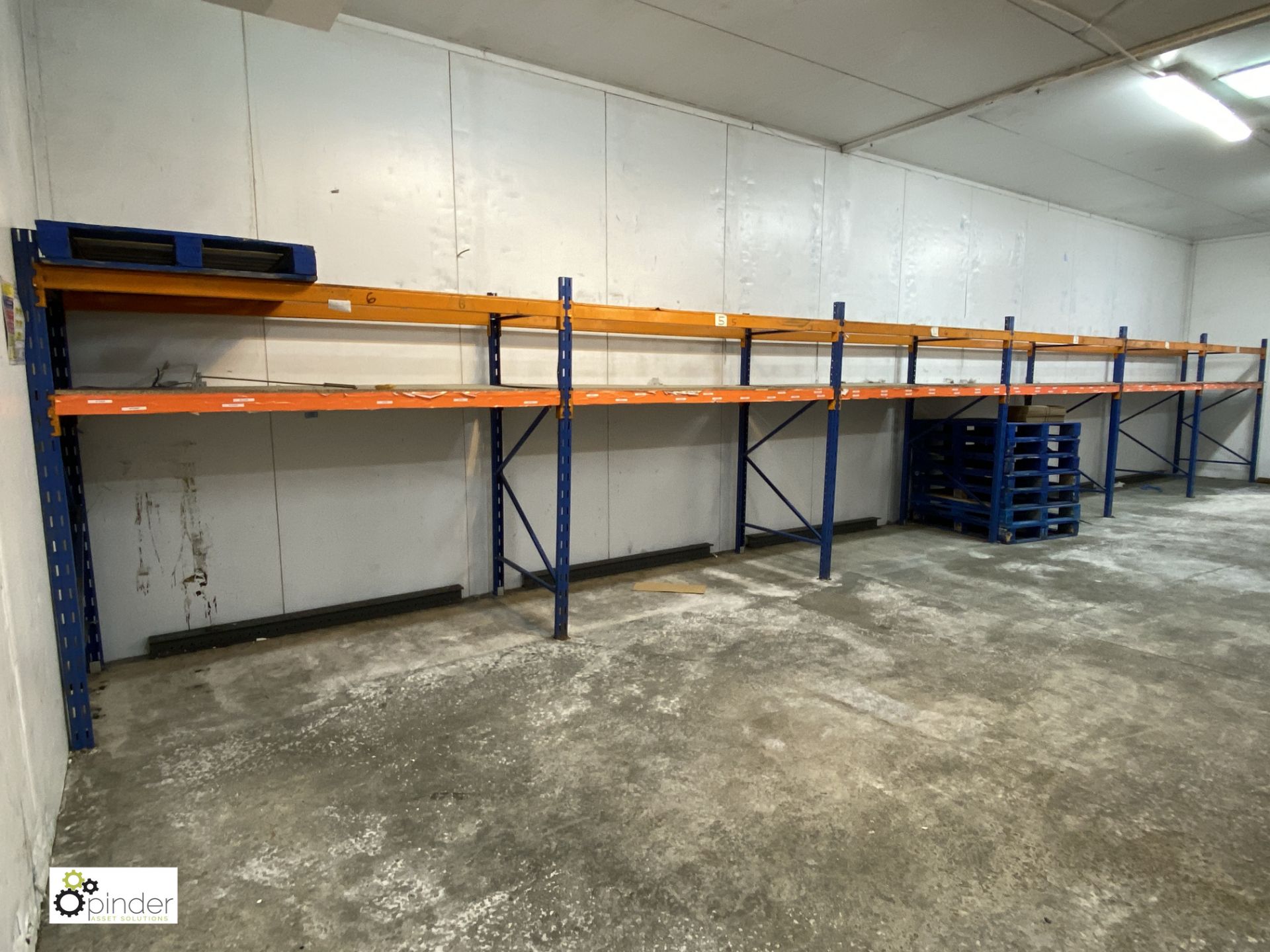 6 bays Pallet Packing, 7 uprights 2140mm x 1050mm and 24 beams 2250mm (please note there is a lift - Image 2 of 4