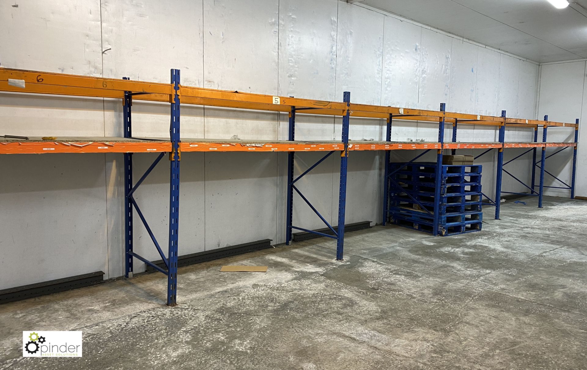 6 bays Pallet Packing, 7 uprights 2140mm x 1050mm and 24 beams 2250mm (please note there is a lift