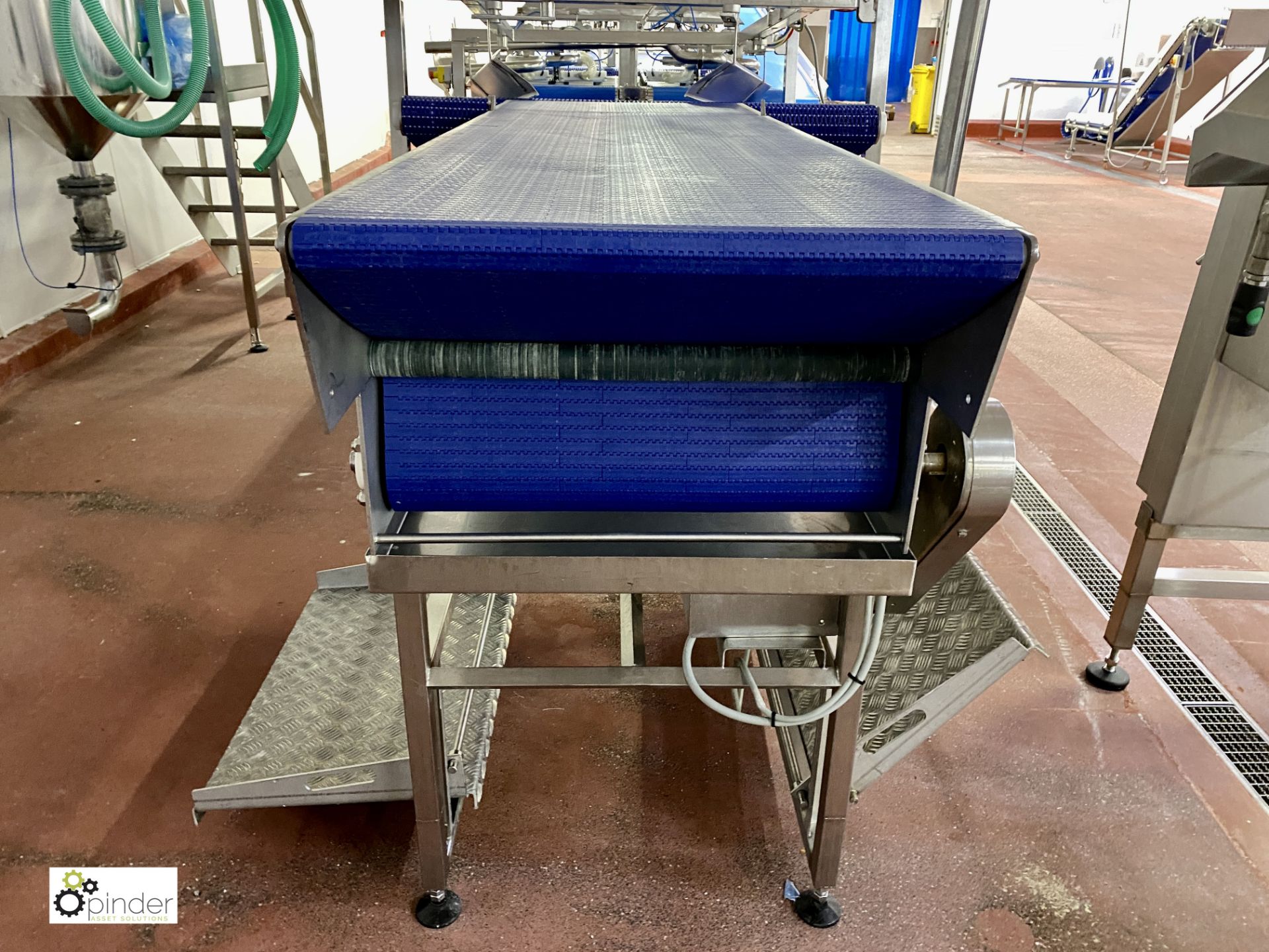 Stainless steel powered Final Inspection Conveyor, 2060mm x 600mm belt width [Please note this lot - Image 4 of 7