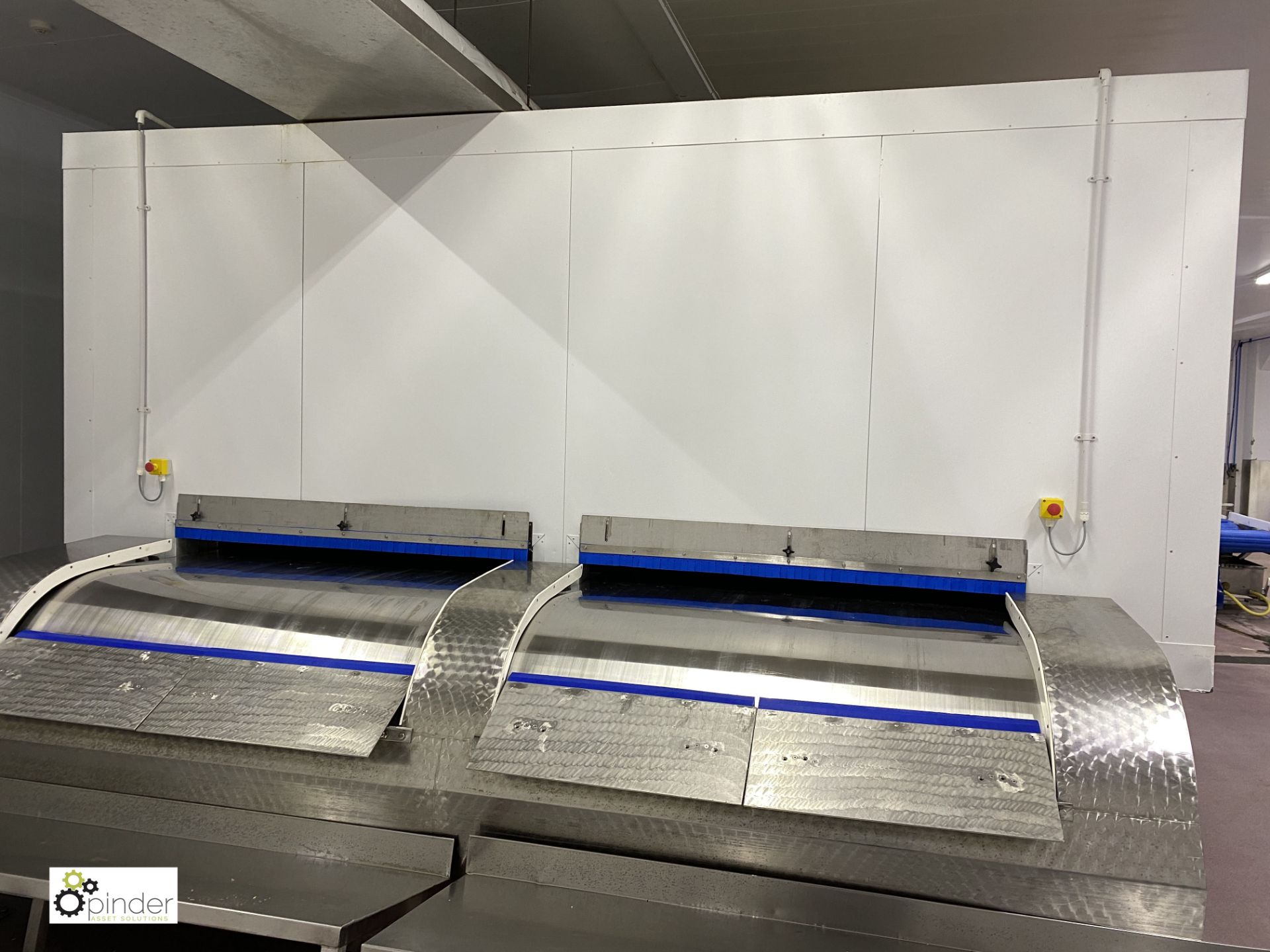 Torry twin lane Freezer comprising twin solid band stainless steel belts, 1500mm belt width, 11.3m - Image 5 of 42