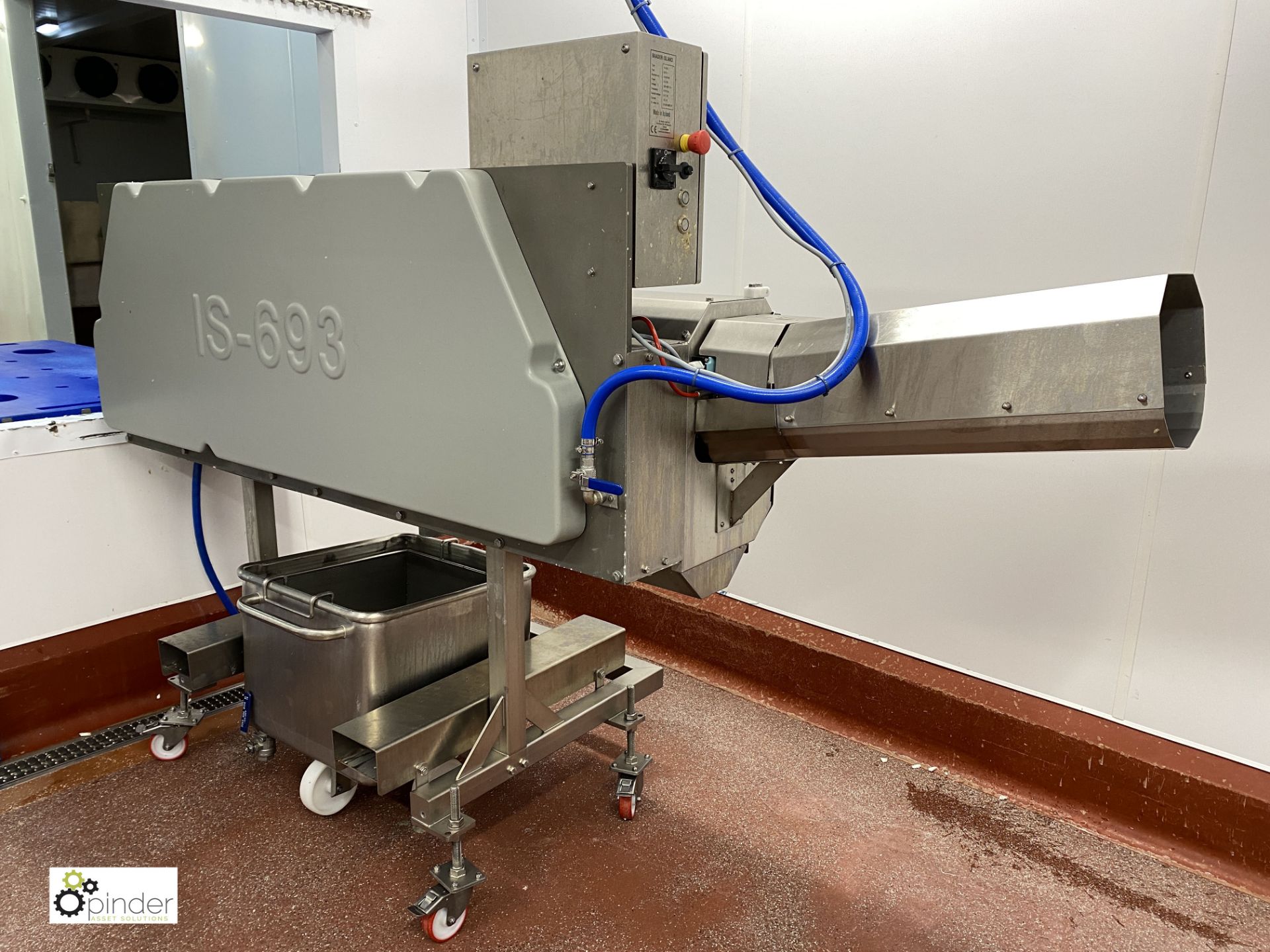 Baader Island IS-693 high speed Fish Descaler used for salmon, year 2019, serial number 49-693-01 (