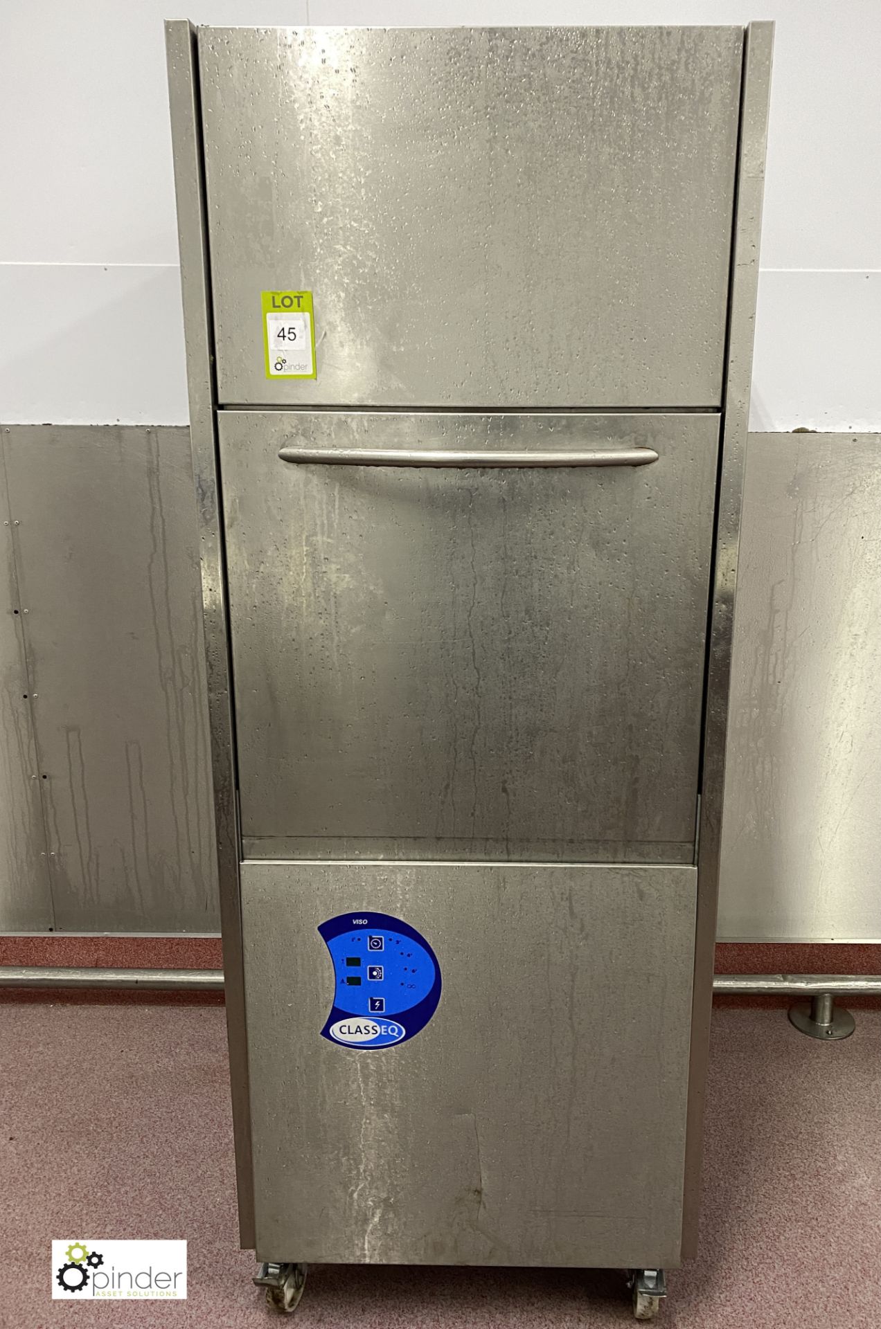 Class EQ mobile stainless steel Commercial Dishwasher, 415volts (please note there is a lift out fee