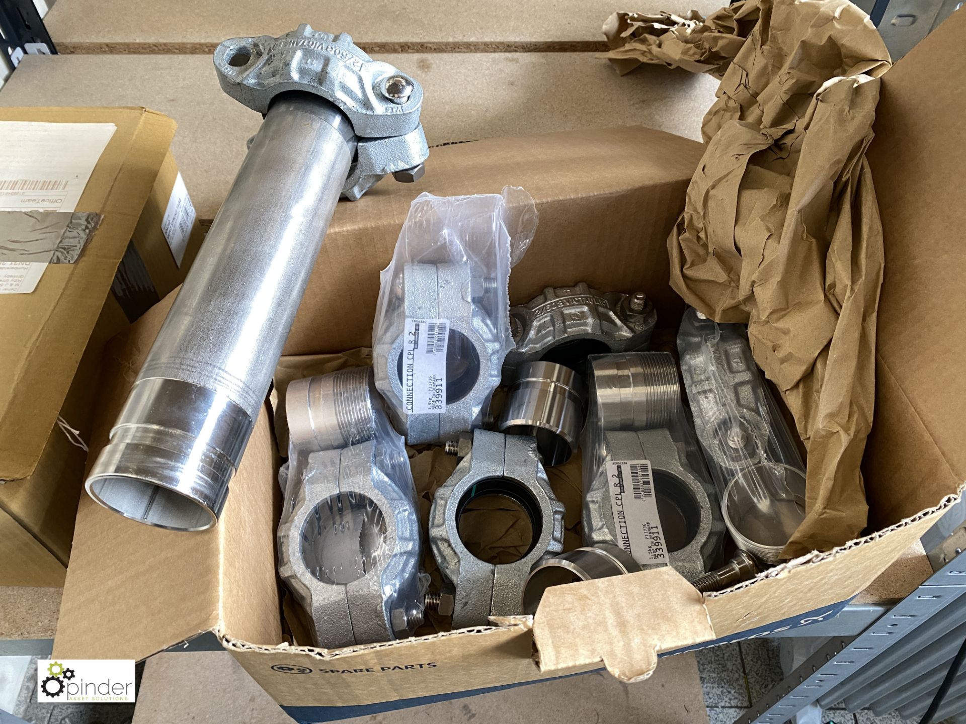 7 various Grundfos Pipe Connectors, unused (please note there is a lift out fee of £10 plus VAT on