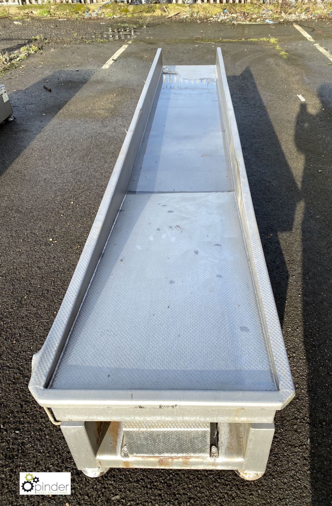 Cox and Plant stainless steel Vibratory Feed, width 500mm x 3550mm length, max stroke 6mm, serial - Image 3 of 4