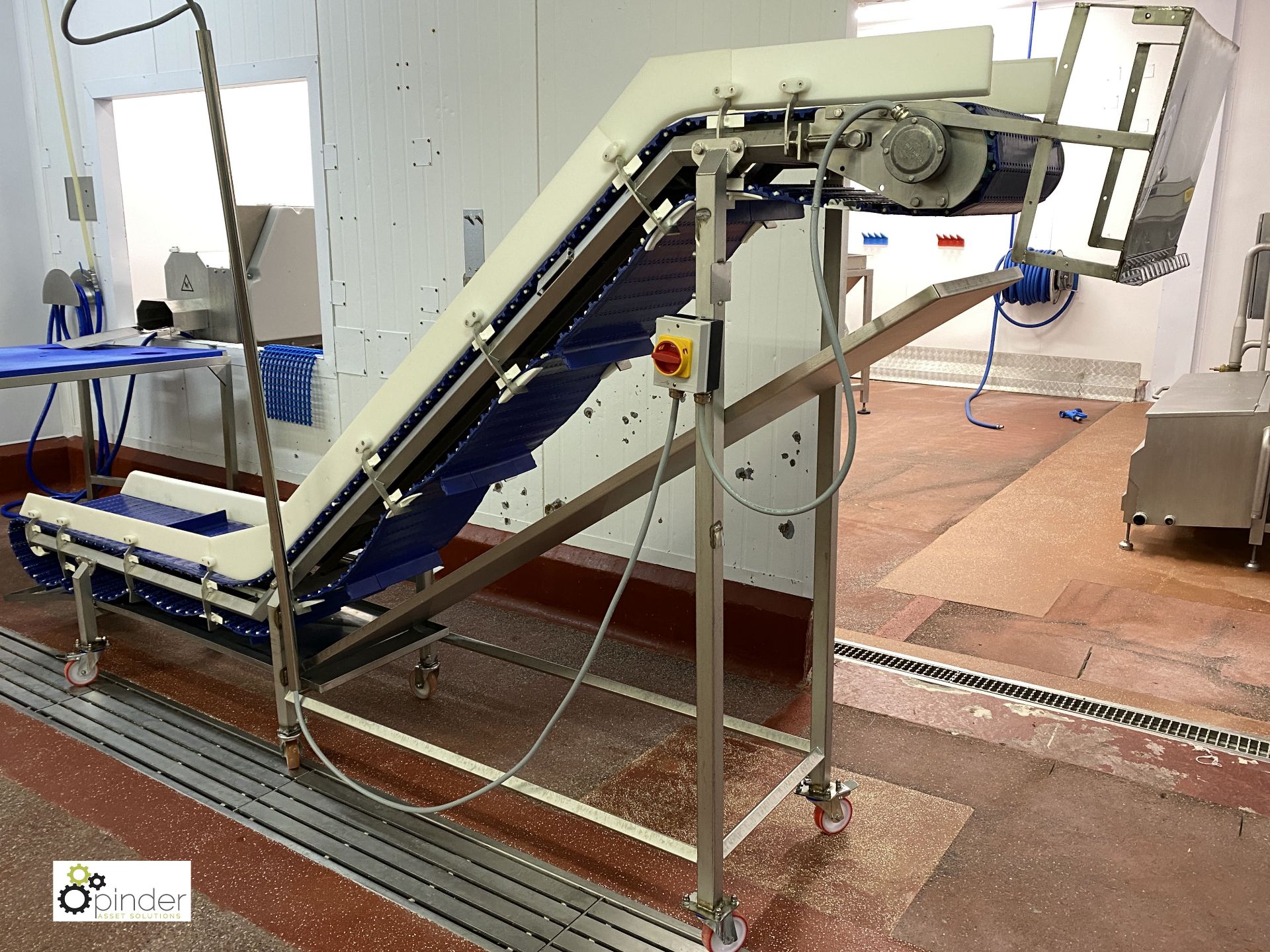 Carnitech PM45 stainless steel mobile swan neck Belt Conveyor, 350mm wide, 1690mm max height, 3600mm - Image 2 of 8