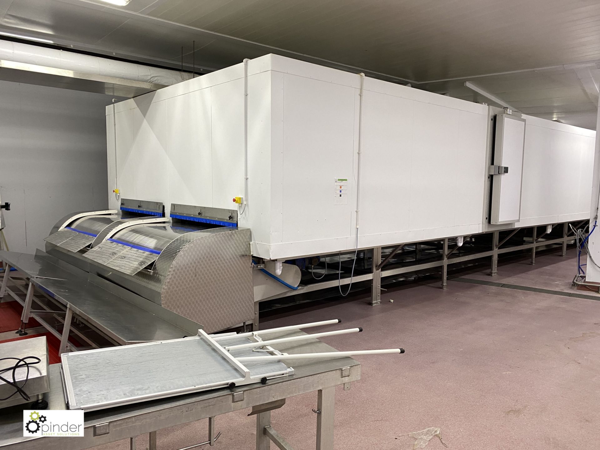 Torry twin lane Freezer comprising twin solid band stainless steel belts, 1500mm belt width, 11.3m - Image 2 of 42