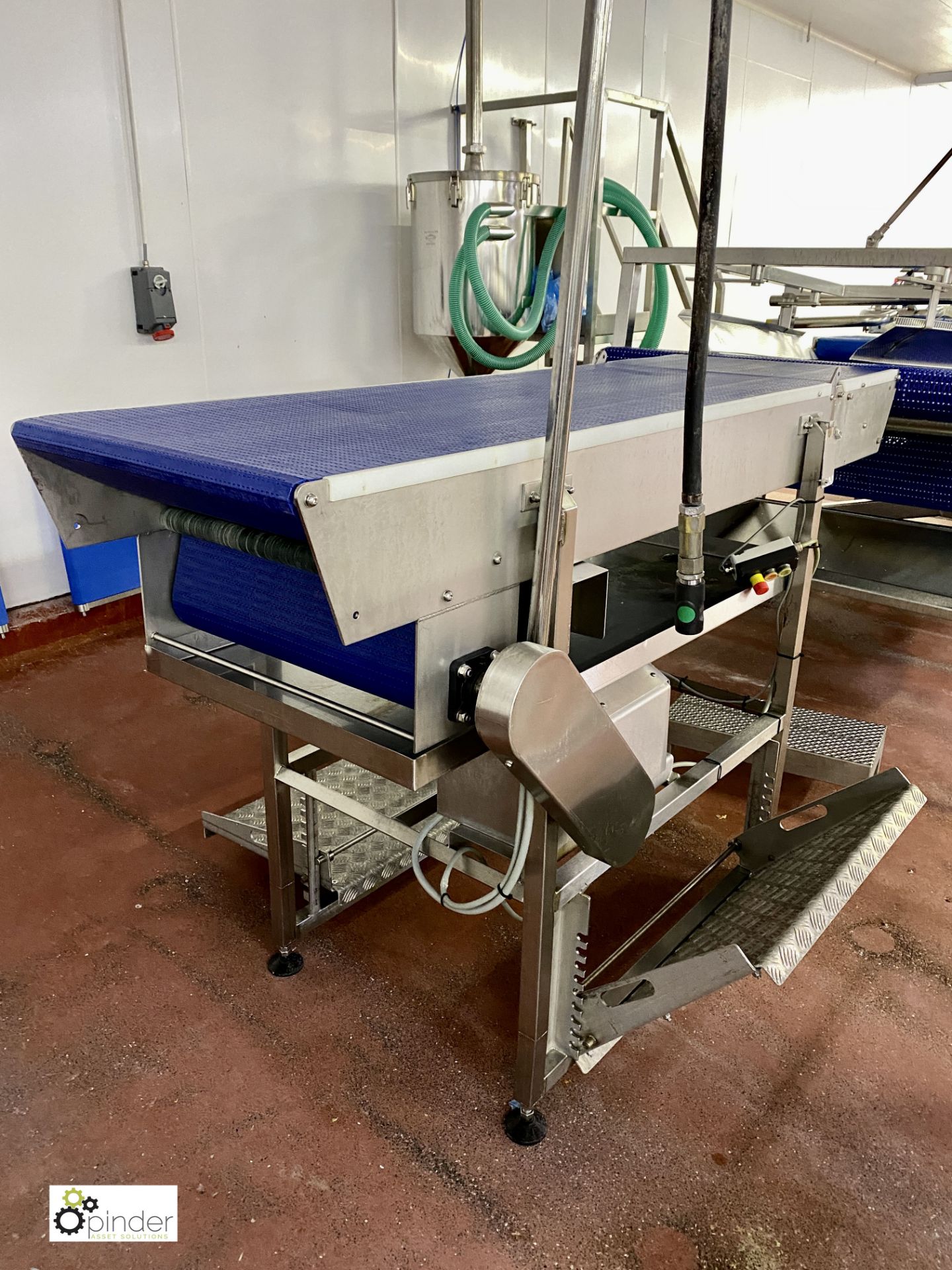 Stainless steel powered Final Inspection Conveyor, 2060mm x 600mm belt width [Please note this lot - Image 7 of 7