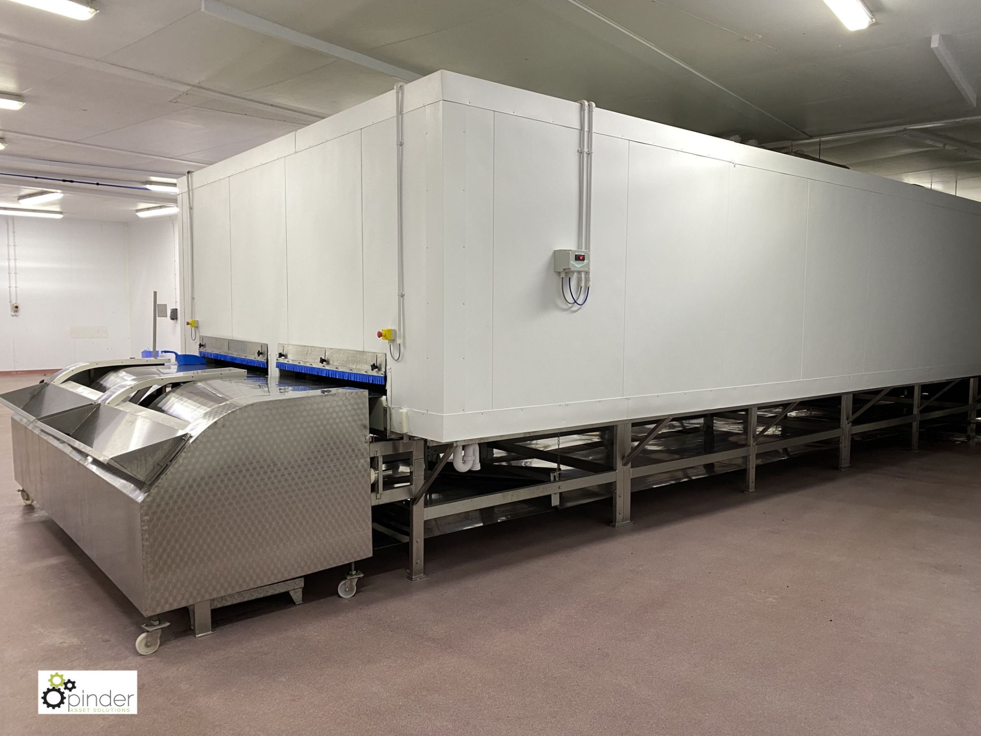 Torry twin lane Freezer comprising twin solid band stainless steel belts, 1500mm belt width, 11.3m - Image 9 of 42