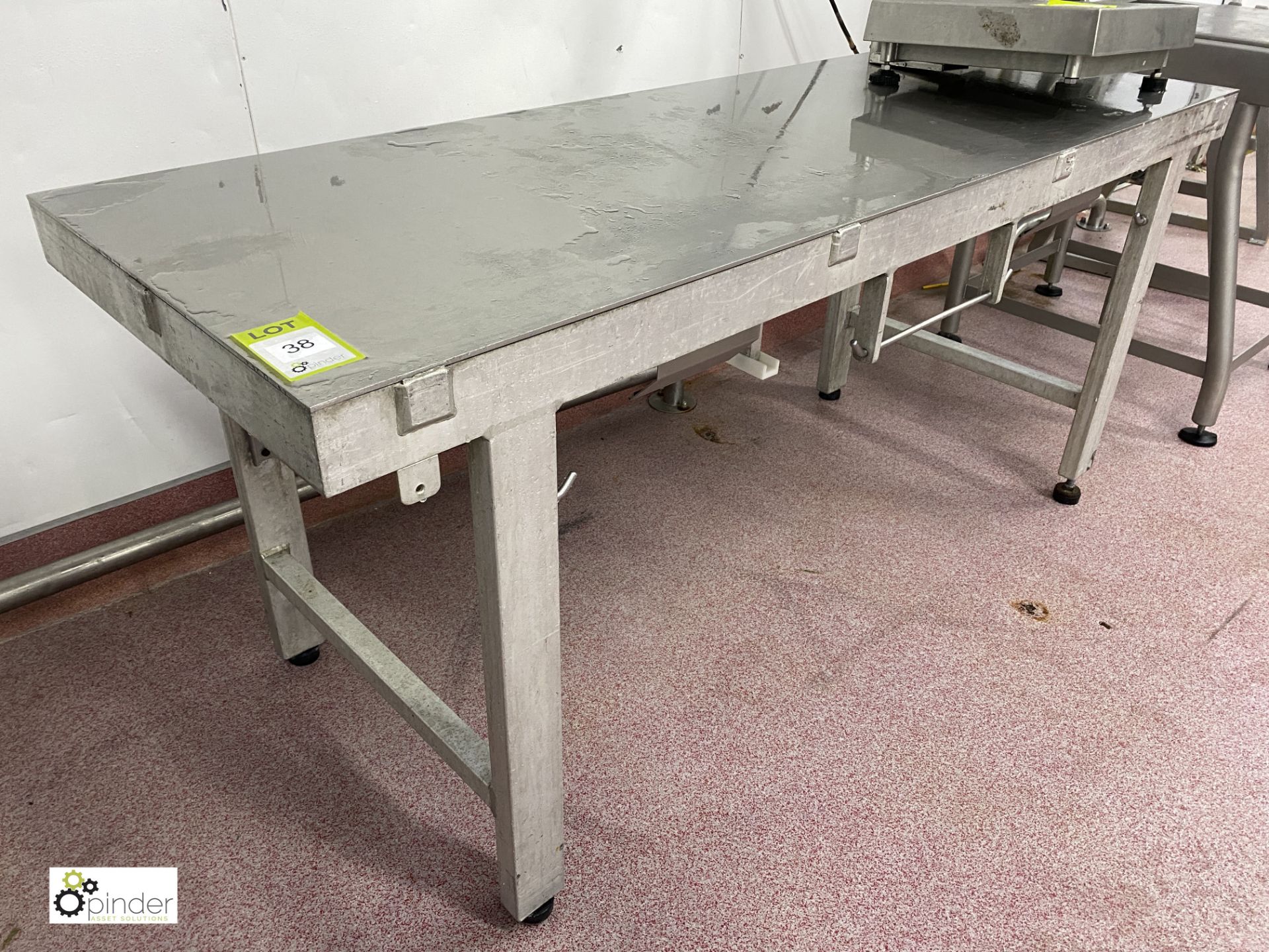 Stainless steel Preparation Table, 1820mm x 660mm x 820mm high (please note there is a lift out - Image 2 of 2