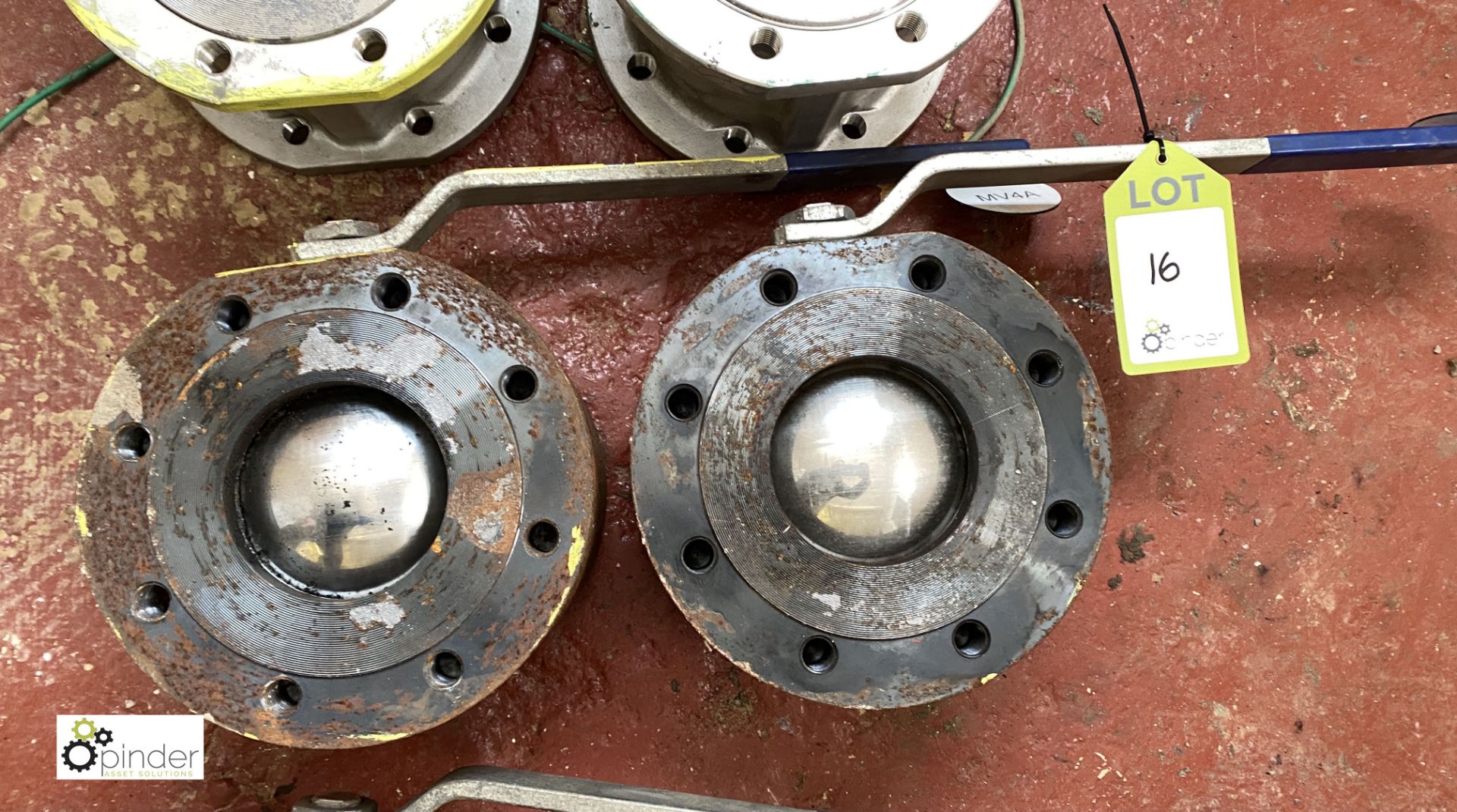 2 Butterfly Valves, 96mm diameter approx. (LOCATION: Boston Spa)