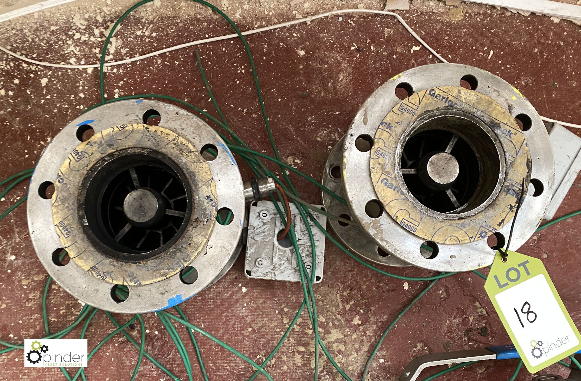 2 Flow Valves, 96mm diameter approx. (LOCATION: Boston Spa)