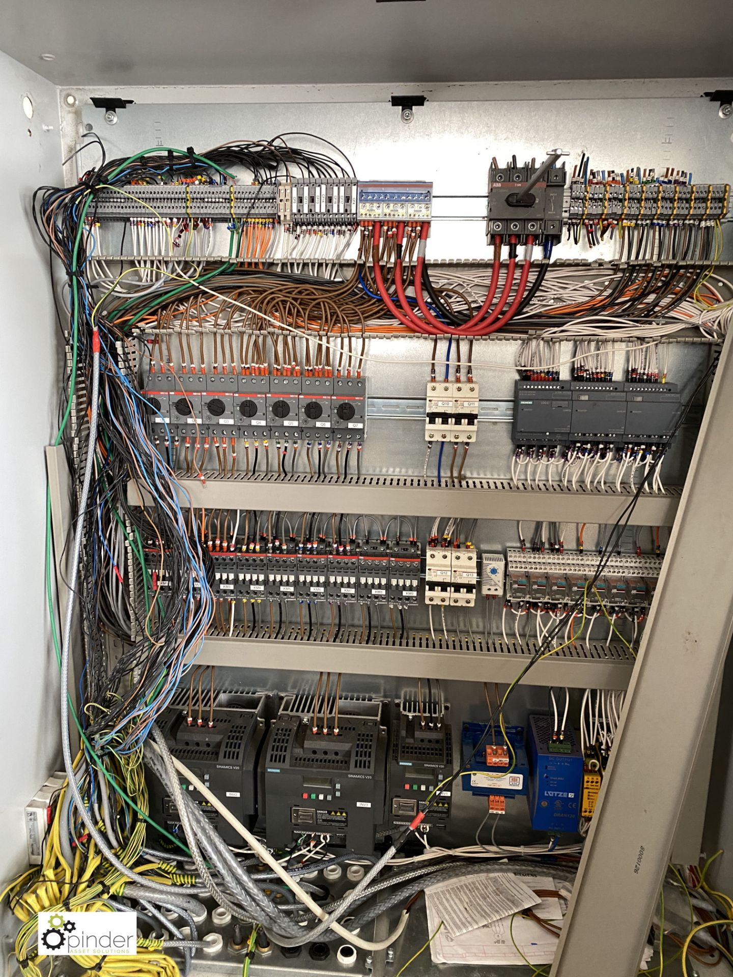 Stand mounted Control Panel with 3 Siemens Sinamatics V20 Inverters, etc (LOCATION: Boston Spa) - Image 4 of 11