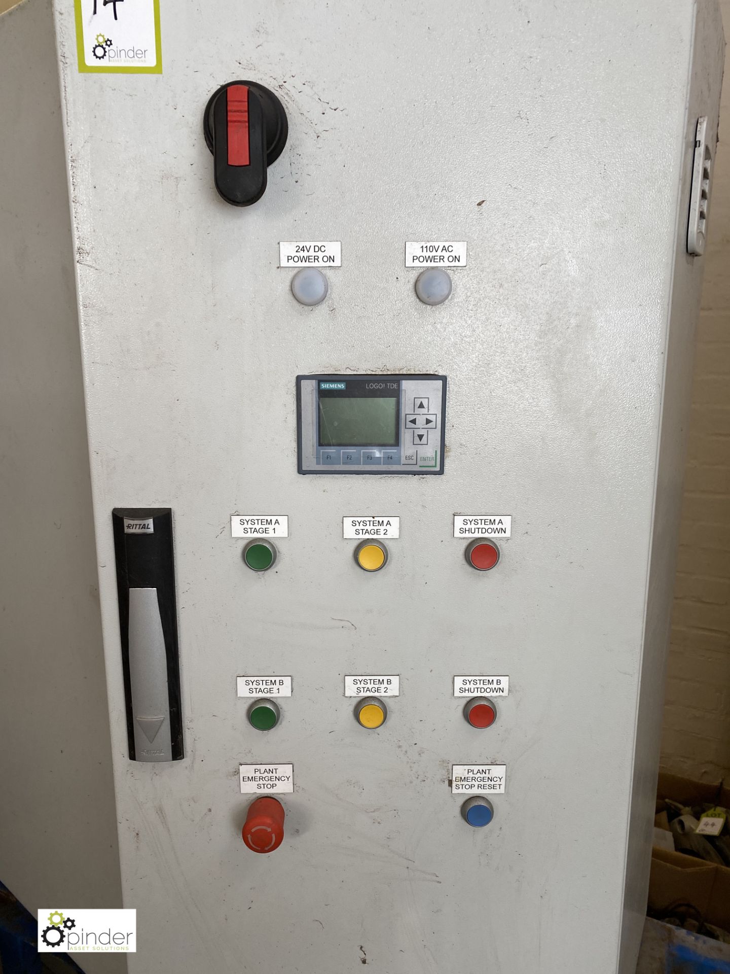 Stand mounted Control Panel with 3 Siemens Sinamatics V20 Inverters, etc (LOCATION: Boston Spa) - Image 2 of 11