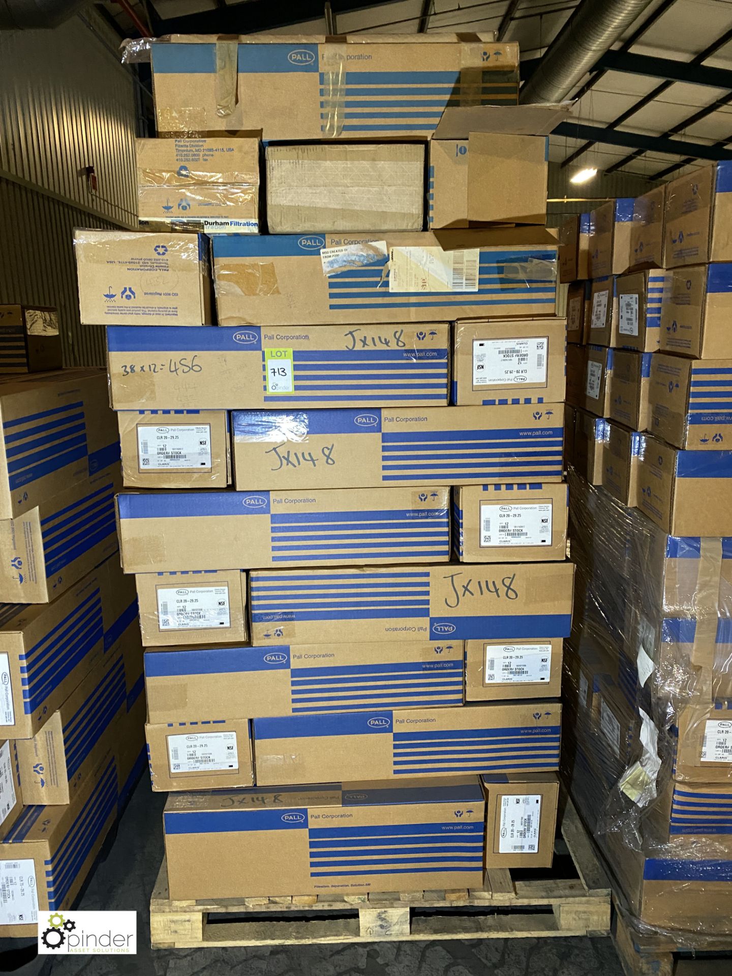 Approx 45 boxes Pall Corporation CLR20 Filters, 29.25in, to pallet (please note there is a lift