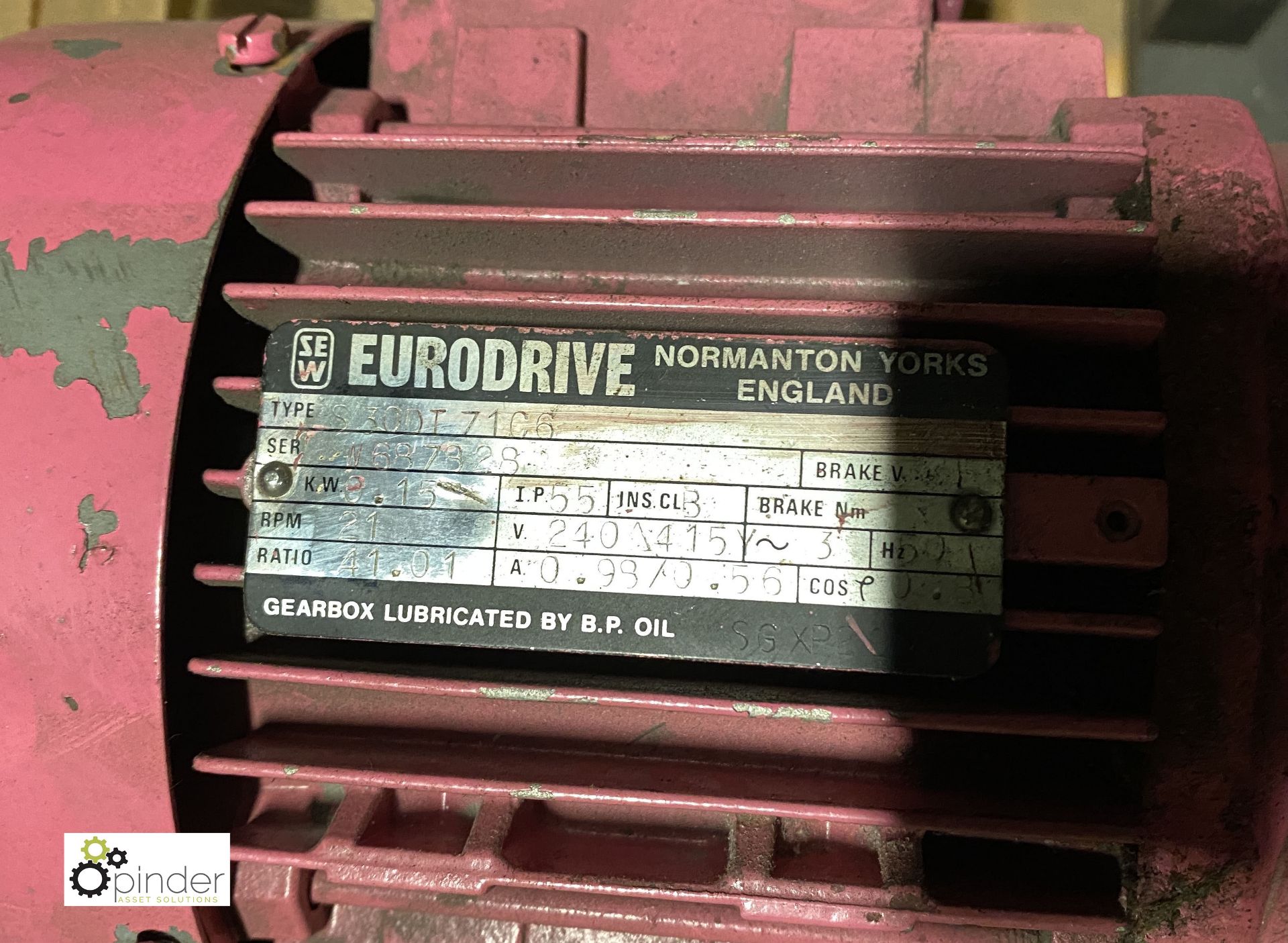 Eurodrive 530DT7106 Electric Motor, 0.15kw, 21rpm, - Image 4 of 4