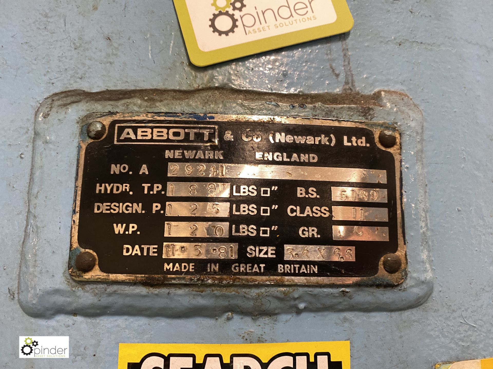 Abbott vertical Air Receiver, serial number A29211 - Image 2 of 3