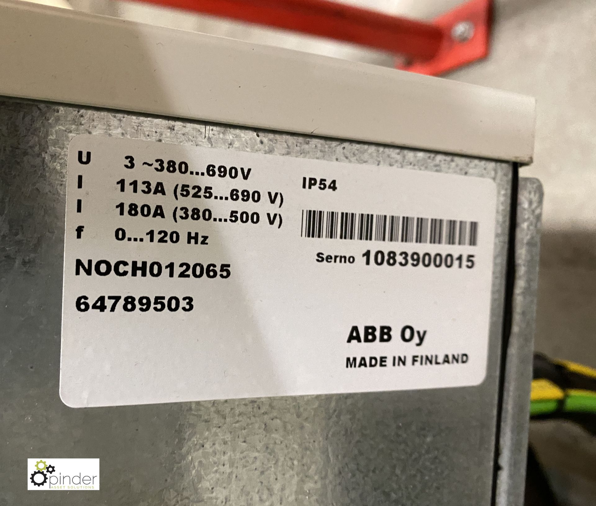 ABB du/dt Filter Unit Type NOCH0120-65, IP54 enclosure, 0-120Hz, 3ph, 180A (380-500V), 113A (525- - Image 2 of 3