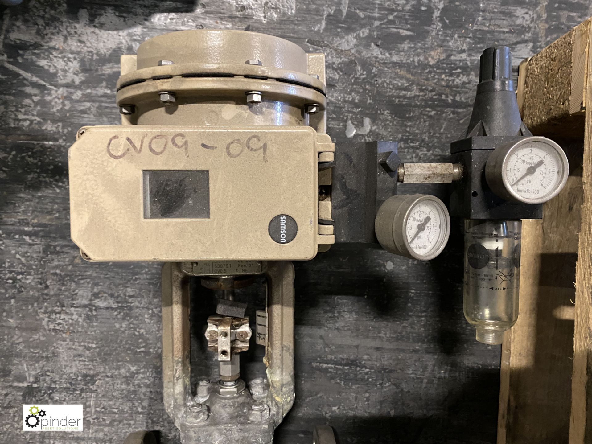 Samson control valve Type 241-7, Globe valve, 1" Ansi 150 RF flanges, Body A351CF8M, Cv 0.5, - Image 3 of 3