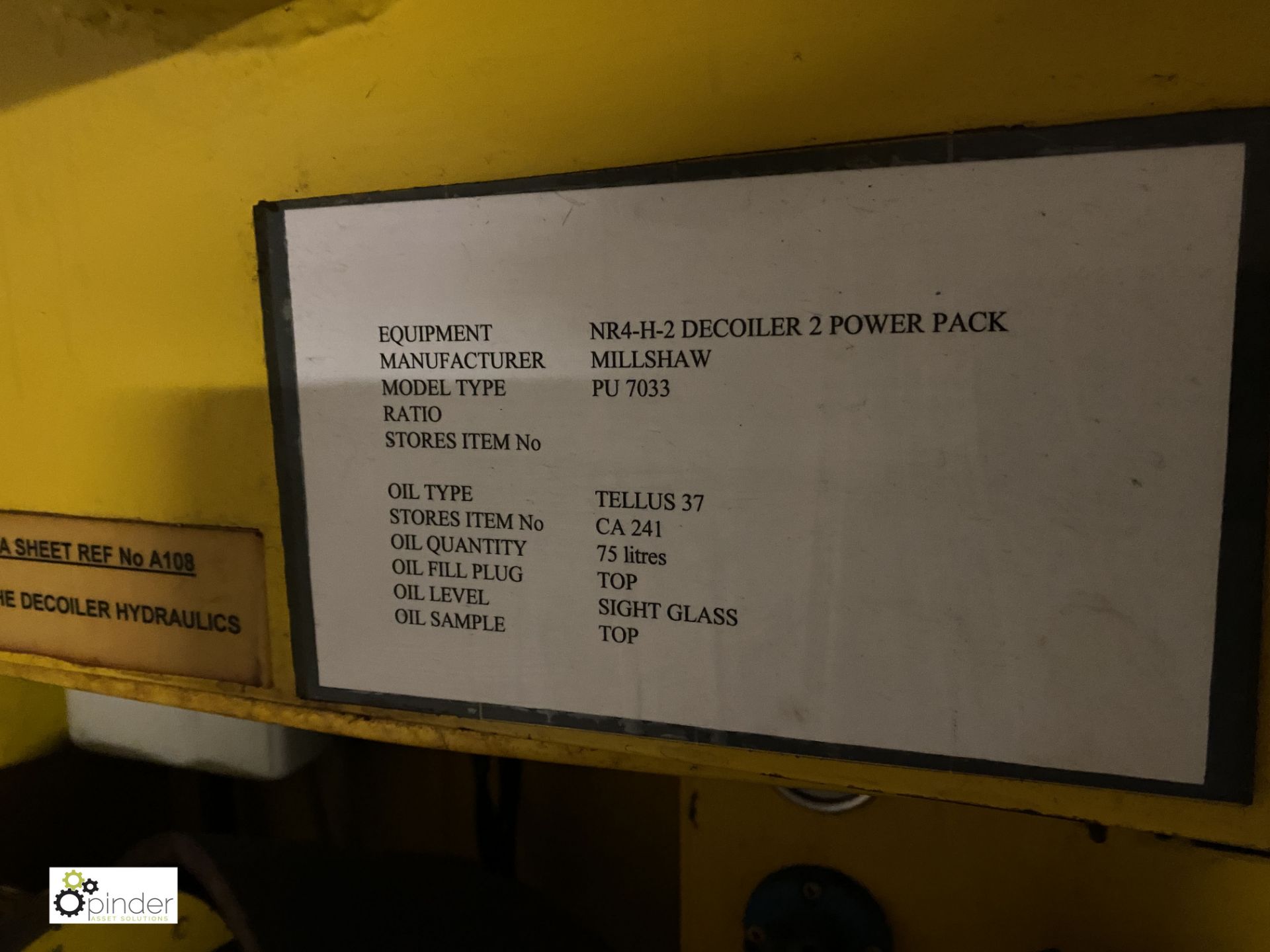 Coiler, 1600mm long, with Milshaw hydraulic power - Image 3 of 7