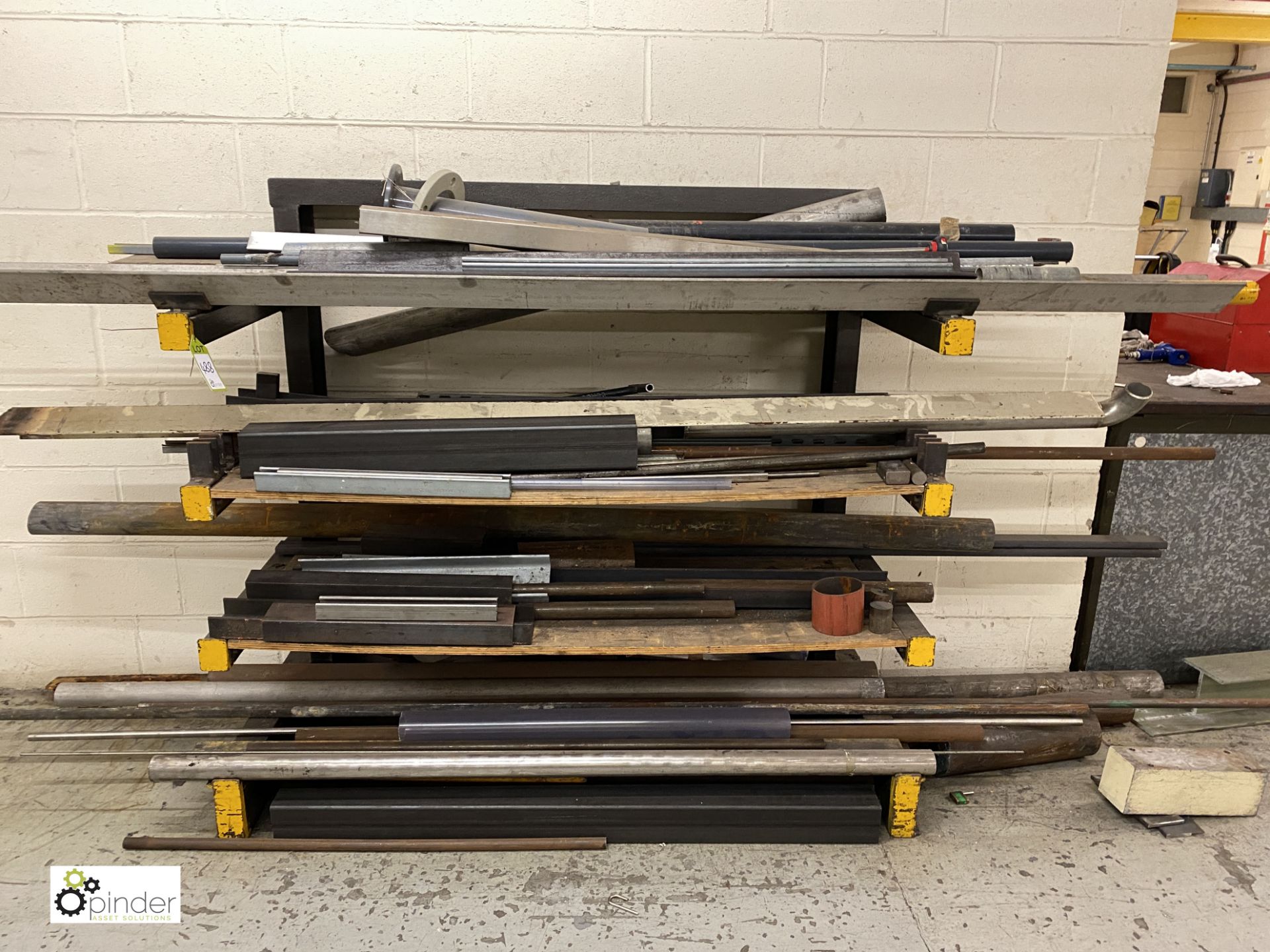 Steel fabricated single sided cantilever 4-tier Ba