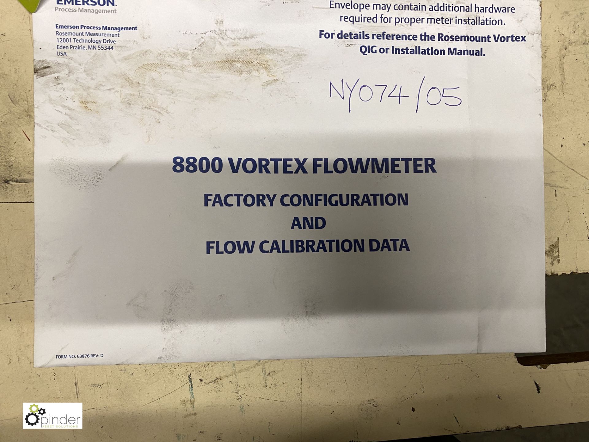 Rosemount Vortex flowmeter, Model 8800DF010SA1N2D1 - Image 4 of 4