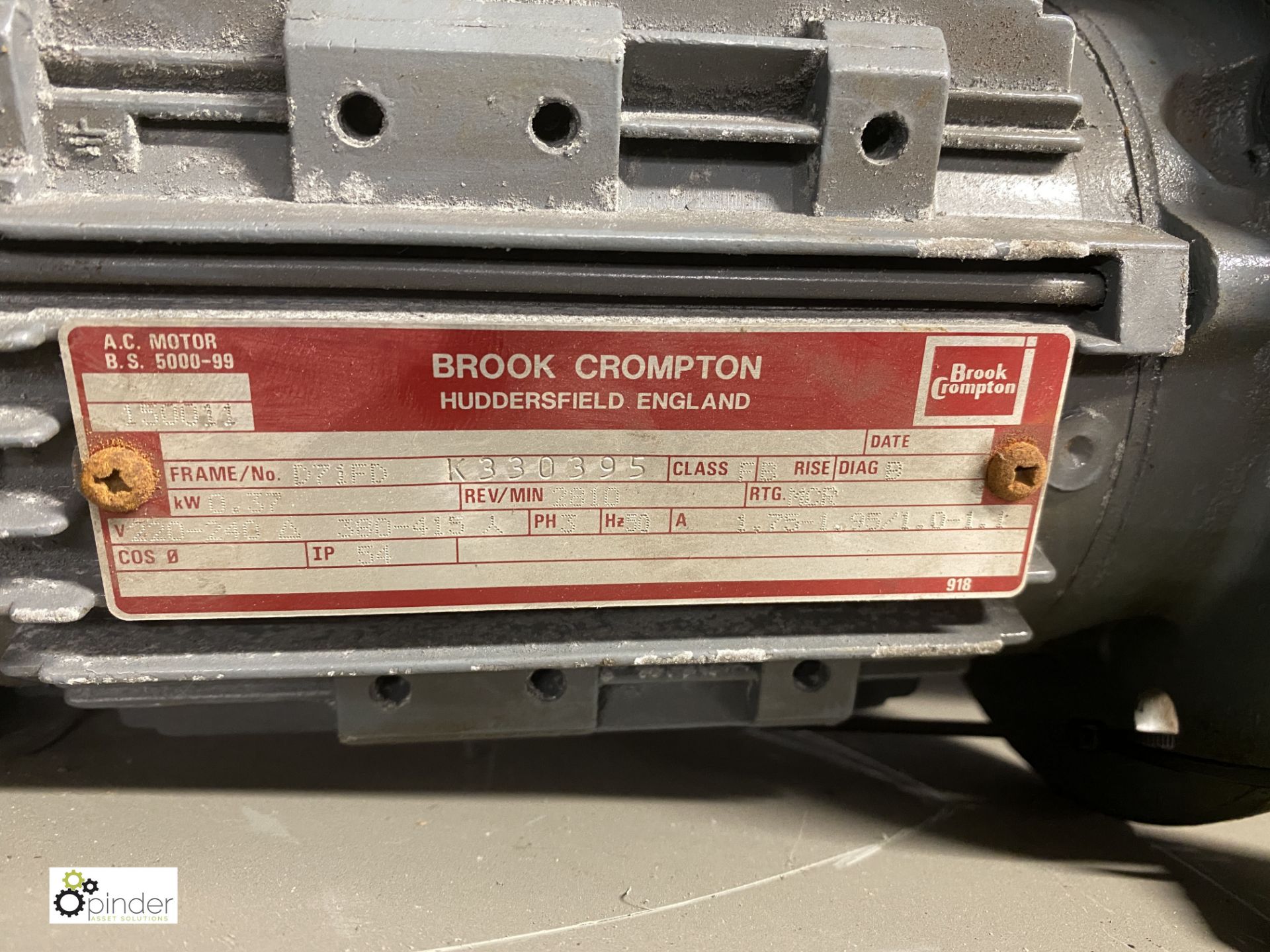 Brook Crompton D71FD flange mounted Electric Motor - Image 2 of 2
